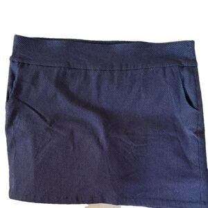 Courtenay Skort Golf Tennis Pull On Stretch Side Pockets Navy White PokaDots 16W